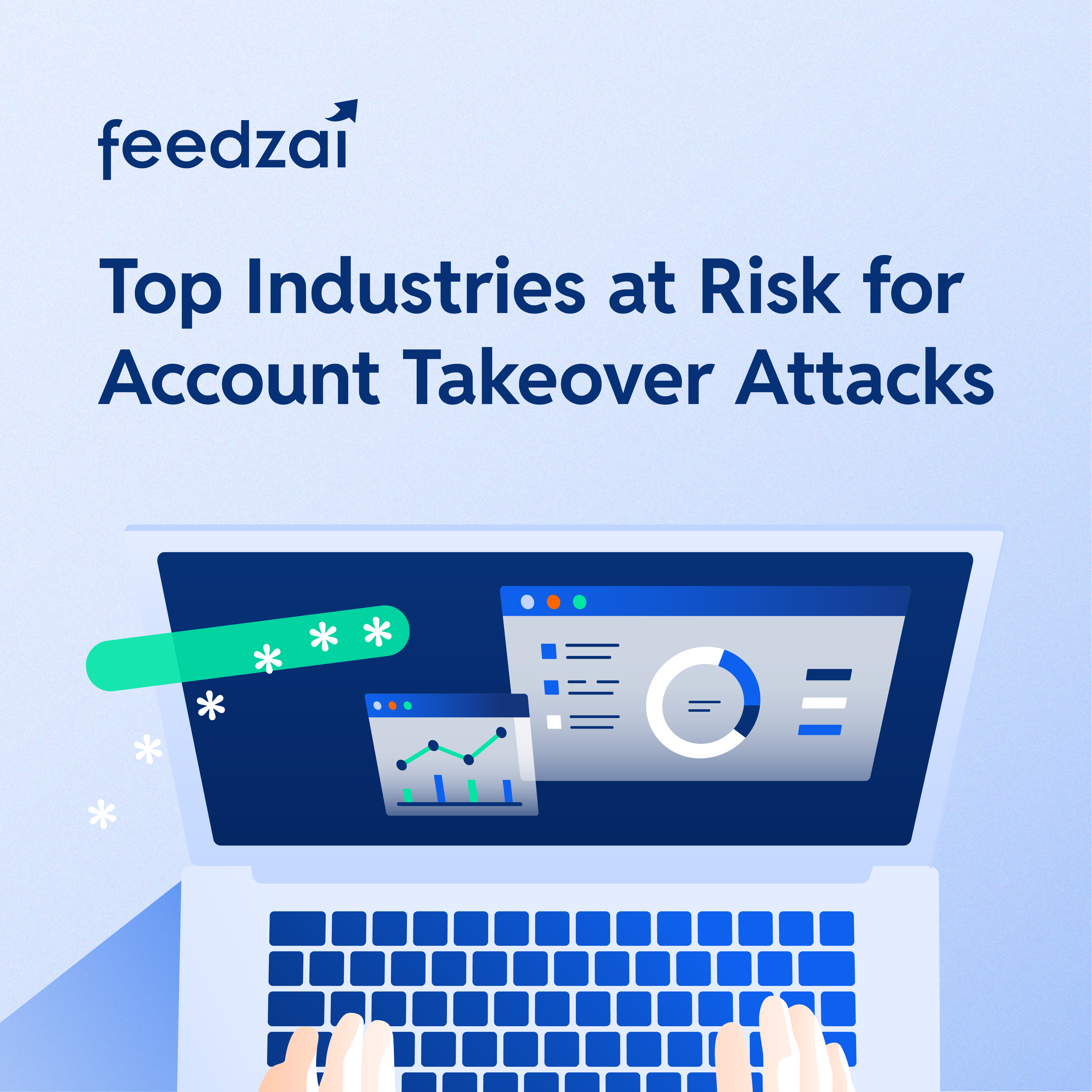 Illustration for embedded carousel - "Top Industries at Risk for Account Takeover Attacks" - for account takeover fraud blog
