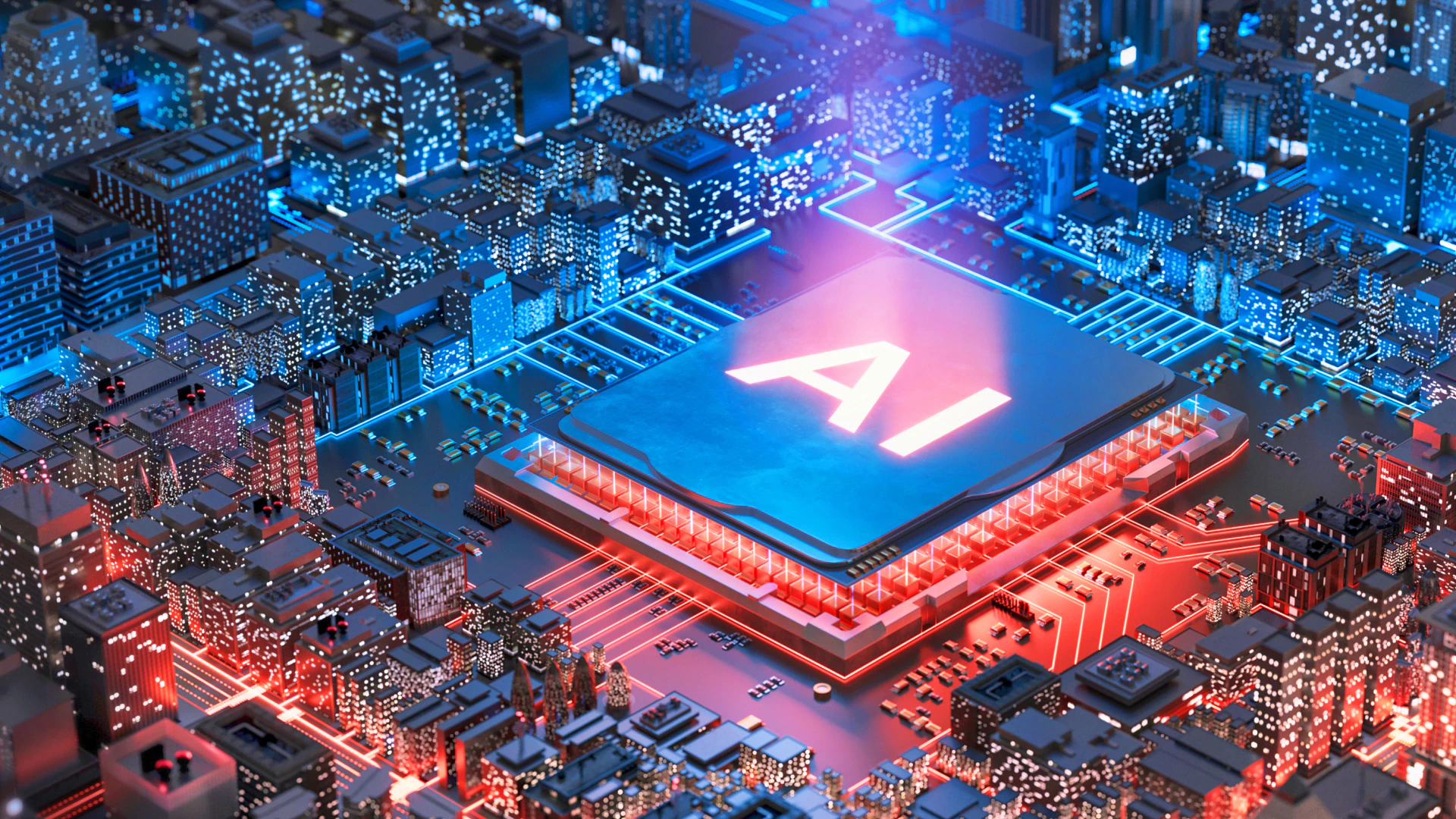 Illustration of AI-powered fraud prevention with ScamAlert – GenAI technology detecting scams in real time.