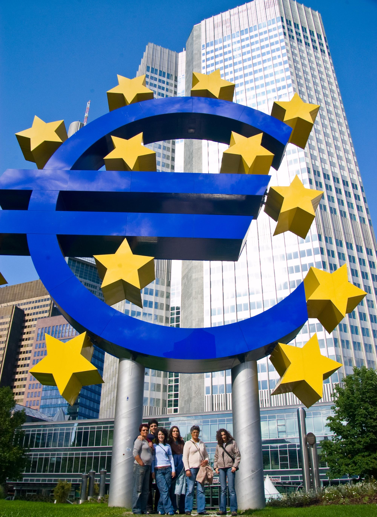 Photo of Feedzai CEO Nuno Sebastiao and family at the European Central Bank headquarters