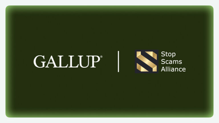 Gallup Stop Scams Alliance logos - for article on Gallup & Stop Scams Alliance survey on scams in US